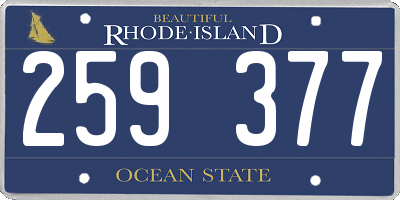 RI license plate 259377
