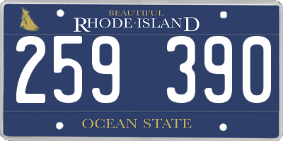RI license plate 259390