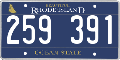 RI license plate 259391