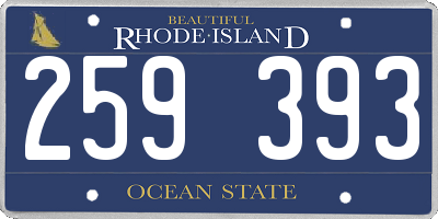 RI license plate 259393