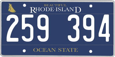 RI license plate 259394