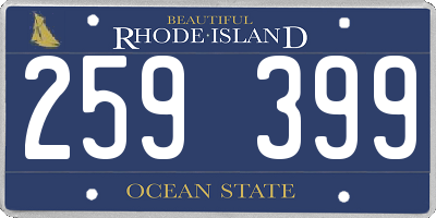 RI license plate 259399