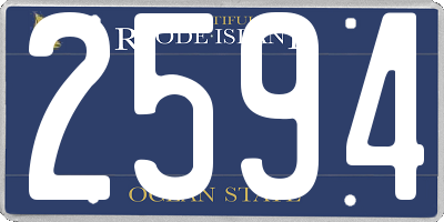 RI license plate 2594
