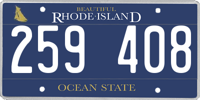 RI license plate 259408