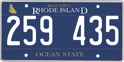 RI license plate 259435