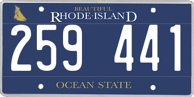 RI license plate 259441