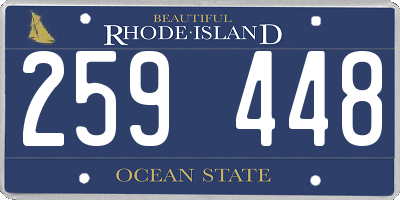 RI license plate 259448