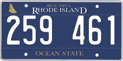 RI license plate 259461