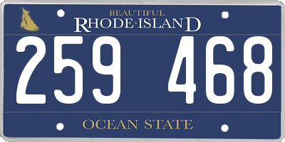 RI license plate 259468