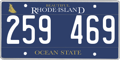 RI license plate 259469
