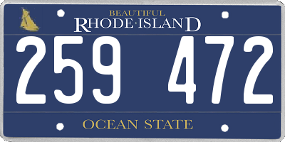 RI license plate 259472