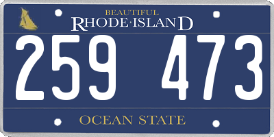 RI license plate 259473