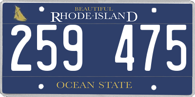 RI license plate 259475