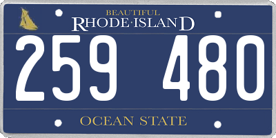 RI license plate 259480