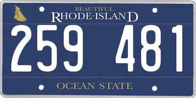 RI license plate 259481