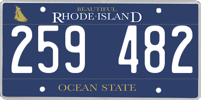 RI license plate 259482