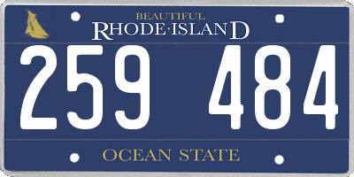 RI license plate 259484
