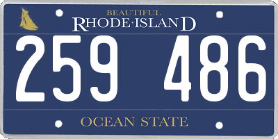 RI license plate 259486