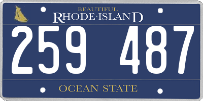 RI license plate 259487