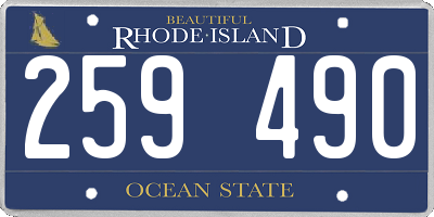 RI license plate 259490