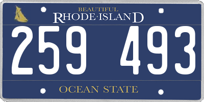 RI license plate 259493