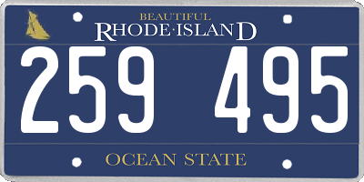 RI license plate 259495