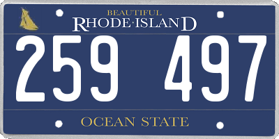 RI license plate 259497