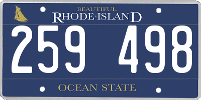 RI license plate 259498