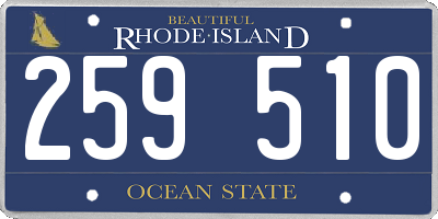 RI license plate 259510