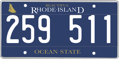 RI license plate 259511
