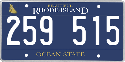 RI license plate 259515