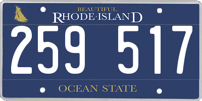 RI license plate 259517