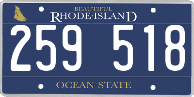 RI license plate 259518