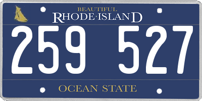 RI license plate 259527