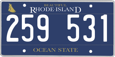 RI license plate 259531