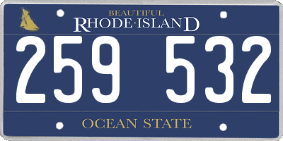 RI license plate 259532