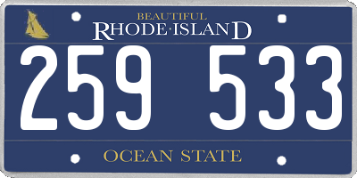 RI license plate 259533