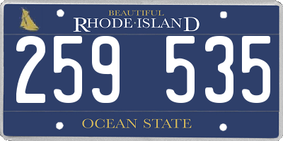 RI license plate 259535