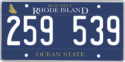 RI license plate 259539