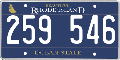RI license plate 259546