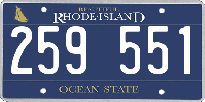 RI license plate 259551