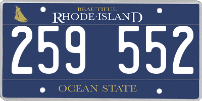 RI license plate 259552