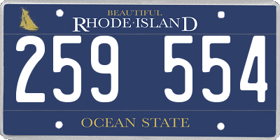 RI license plate 259554