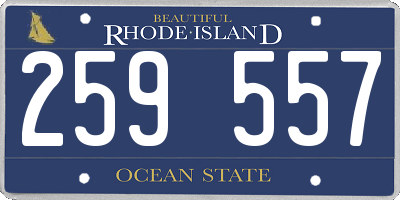 RI license plate 259557