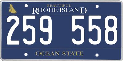 RI license plate 259558
