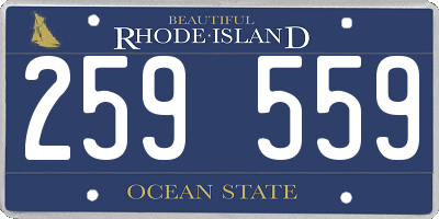 RI license plate 259559
