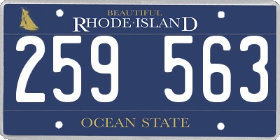 RI license plate 259563