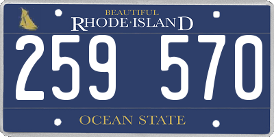 RI license plate 259570