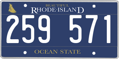 RI license plate 259571
