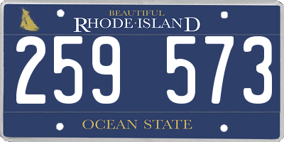 RI license plate 259573